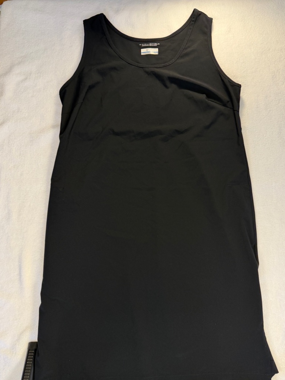Columbia Omni-Shield Black Sleeveless Dress Large Athletic Travel Tank Shift